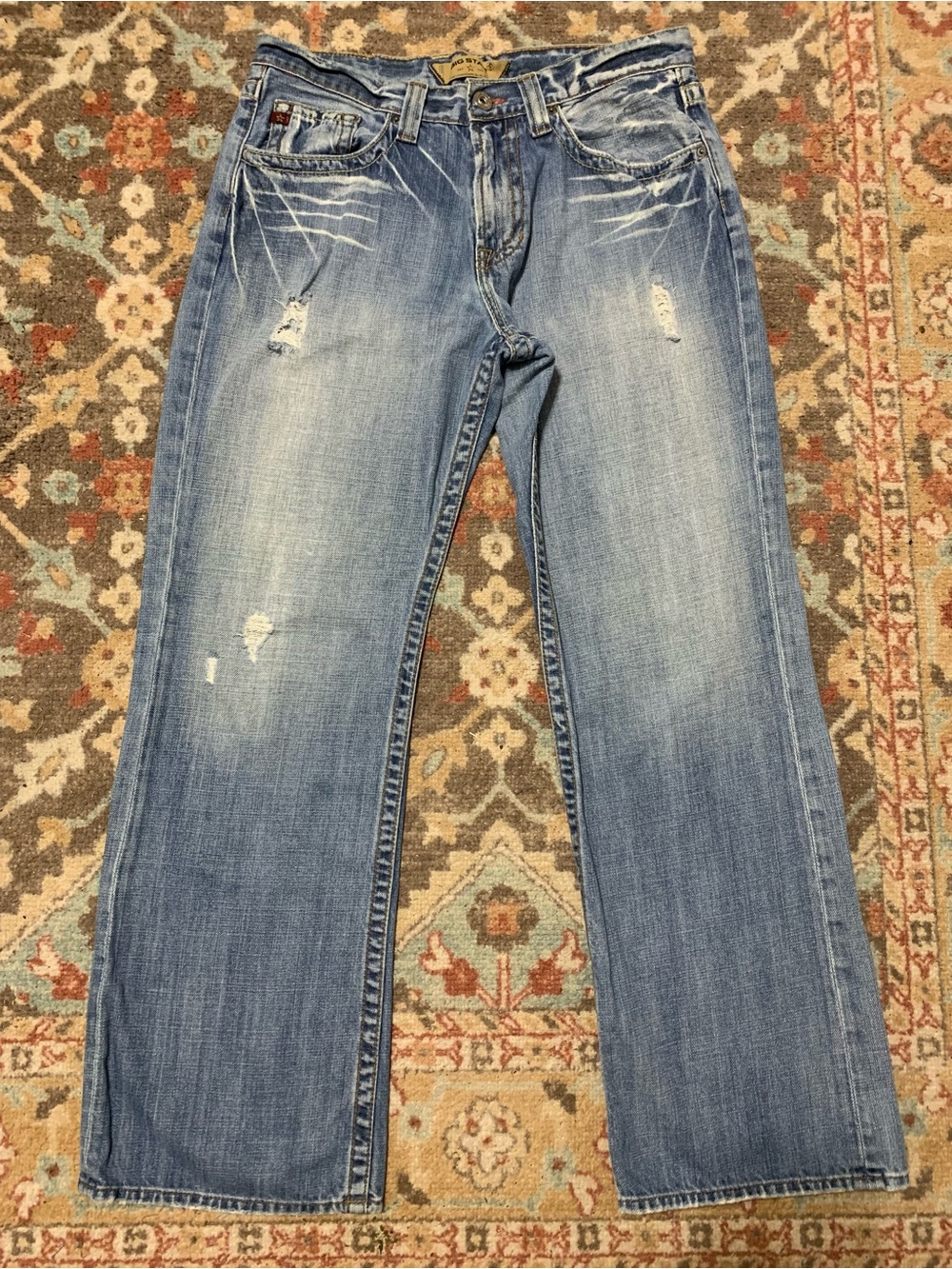 Big Star Voyager Loose Jeans 34 x 30 Grunge Distressed
